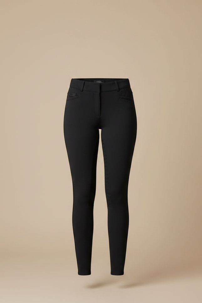 Pantalon Equitation Femme Grip - Noir Polyester - vue 3