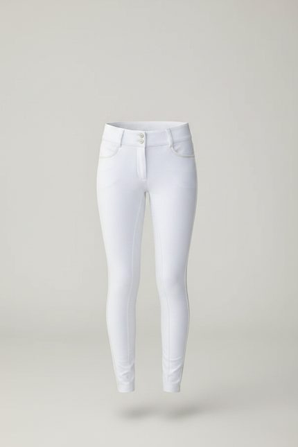 Pantalon Équitation Blanc Enfant Silicone Ajouré Ajusté - Polyester - vue 2