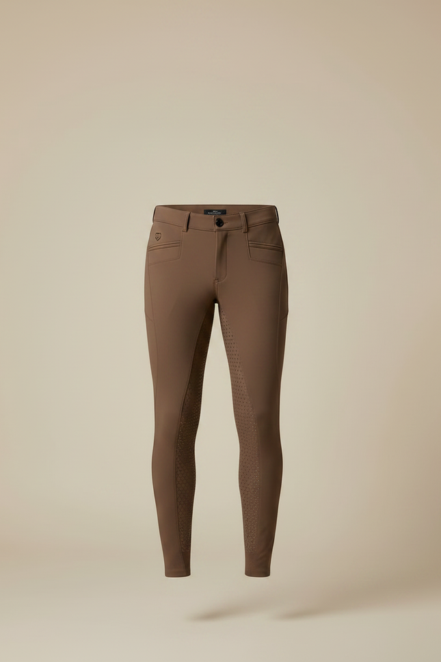 Pantalon Équitation Marron Silicone Stretch Homme - Polyester - vue 3