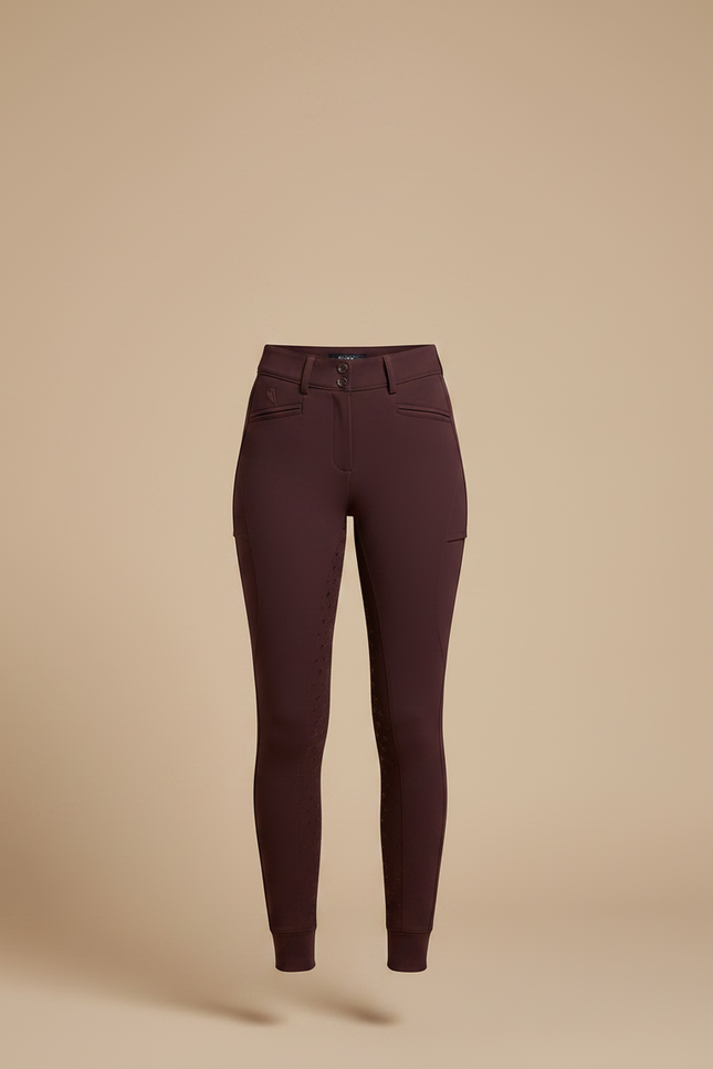 Pantalon Équitation Bordeaux Silicone Ajusté Stretch Femme - Polyester - vue 3