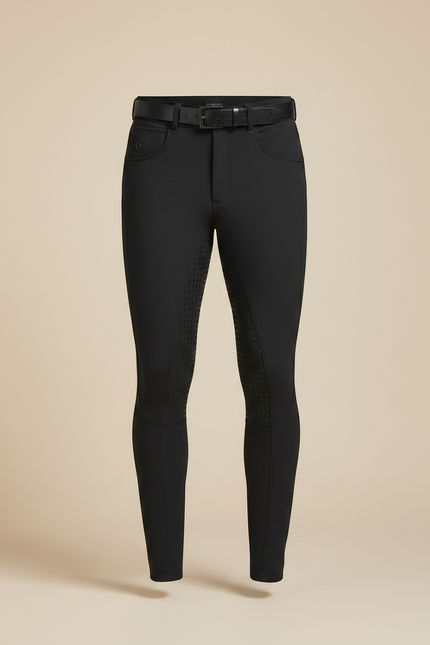 Pantalon Équitation Noir Homme Adhérent Silicone Ajusté - Polyester - vue 3