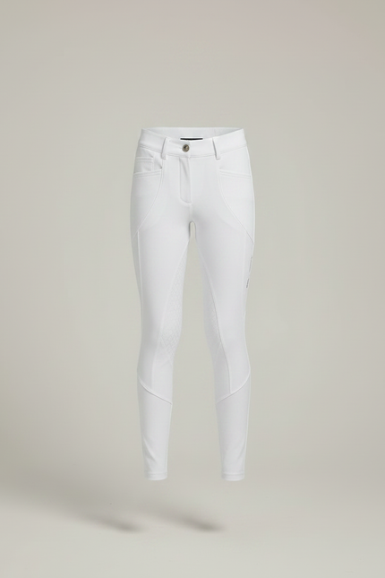 Pantalon Équitation Blanc Enfant Silicone Ajusté - Polyester - vue 3