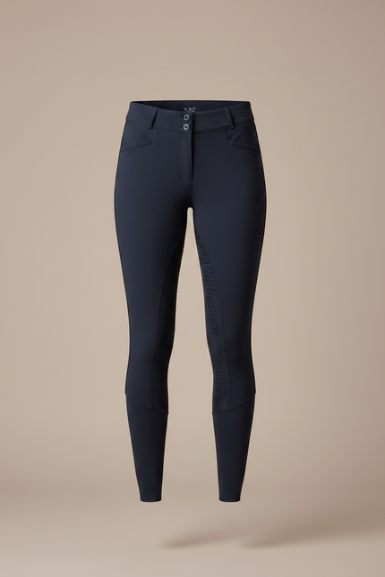 Pantalon Équitation Marine Silicone Ajusté Stretch Élégant - Polyester - vue 3