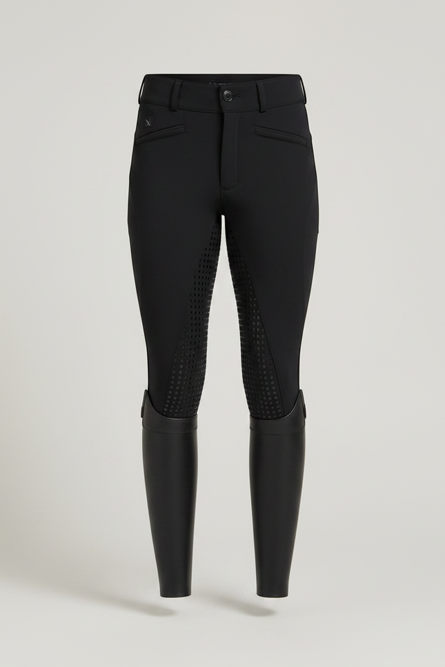 Pantalon Équitation Noir Silicone Homme Ajusté Résistant - Polyester - vue 3