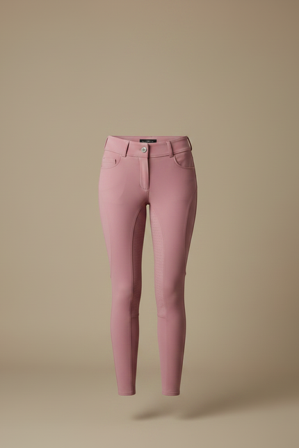 Pantalon Équitation Rose Femme Silicone Taille Haute Ajusté - Polyester - vue 3