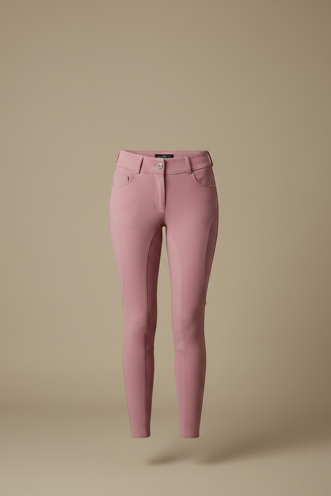 Pantalon Équitation Rose Femme Silicone Taille Haute Ajusté - Polyester - vue 3