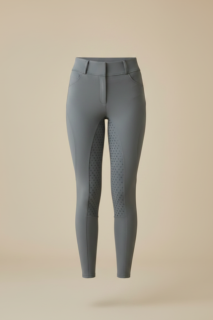 Pantalon Équitation Gris Femme Taille Haute Adhérent - Polyester - vue 3