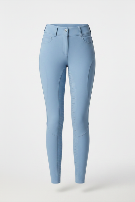 Pantalon Équitation Bleu Femme Silicone Ajusté Confortable - Polyester - vue 3