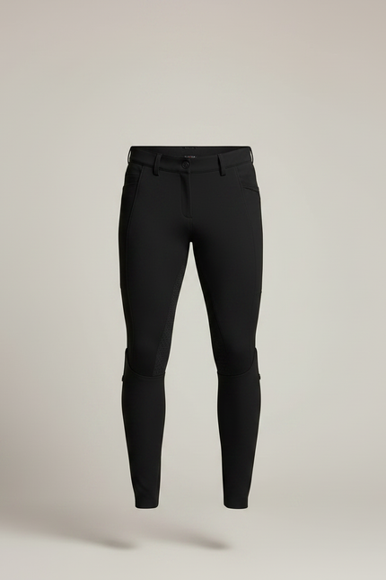 Pantalon Equitation Avec Poche Telephone - Noir Polyester - vue 3