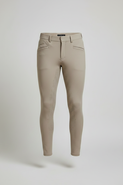 Pantalon Équitation Homme Beige Silicone Stretch Confortable - Polyester - vue 3