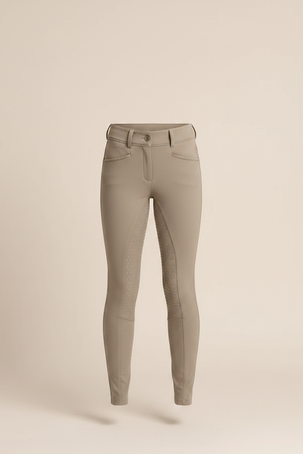 Pantalon Équitation Beige Silicone Enfant Ajusté Confortable - Polyester - vue 3