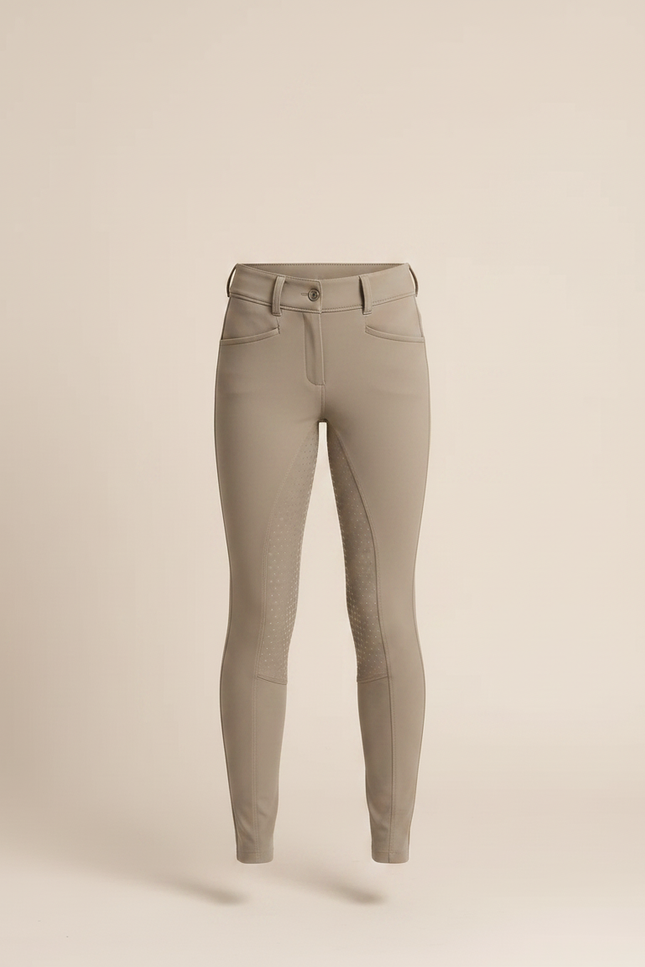 Pantalon Équitation Beige Silicone Enfant Ajusté Confortable - Polyester - vue 3