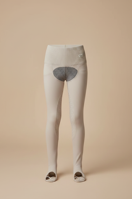 Pantalon Équitation Beige Enfant Silicone Confortable Stretch - Polyester - vue 3
