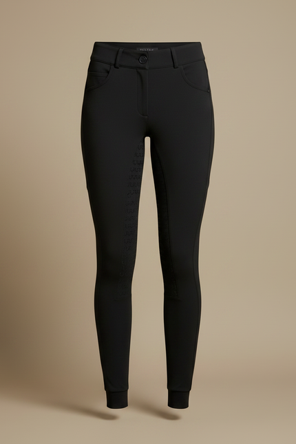 Pantalon Équitation Noir Femme Silicone Grip Ajusté - Polyester - vue 3