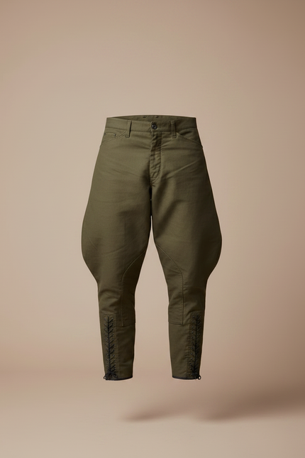 Pantalon Equitation Coton - Kaki Gabardine - vue 3