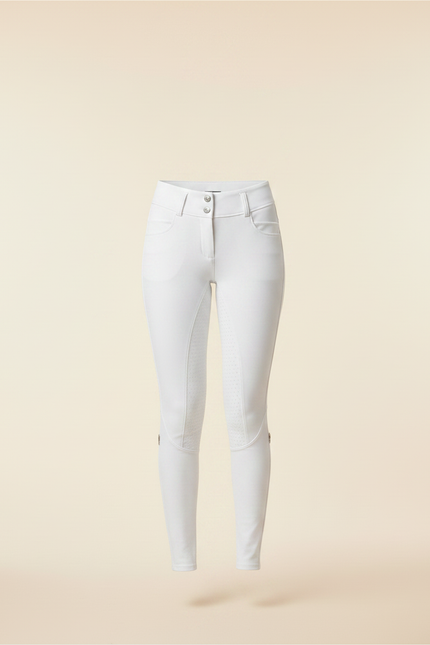 Pantalon Équitation Blanc Silicone Femme Ajusté Élégant - Polyester - vue 3