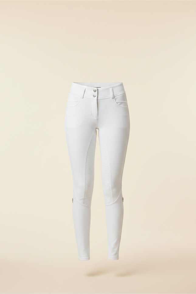 Pantalon Équitation Blanc Silicone Femme Ajusté Élégant - Polyester - vue 3