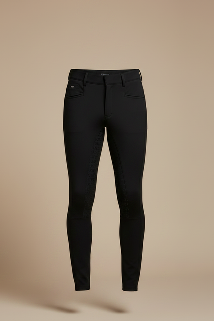 Pantalon Équitation Noir Silicone Homme Stretch Adhérent Sport - Polyester - vue 3