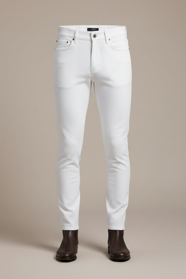 Pantalon Equitation Jeans - Blanc - vue 3