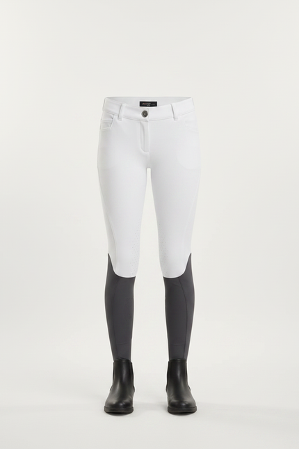 Pantalon Équitation Blanc Enfant Full Seat Grip - Polyester - vue 3