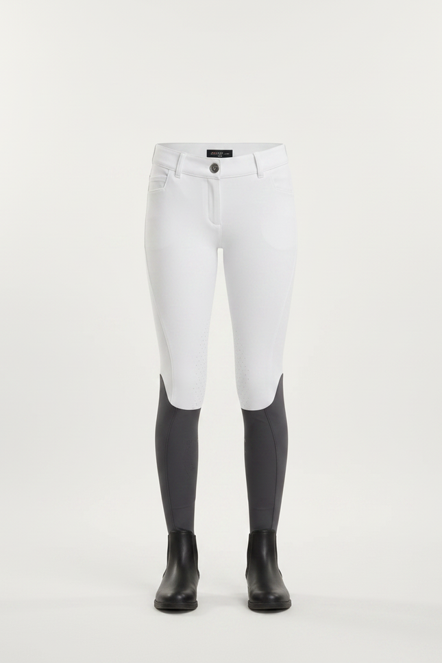 Pantalon Équitation Blanc Enfant Full Seat Grip - Polyester - vue 3