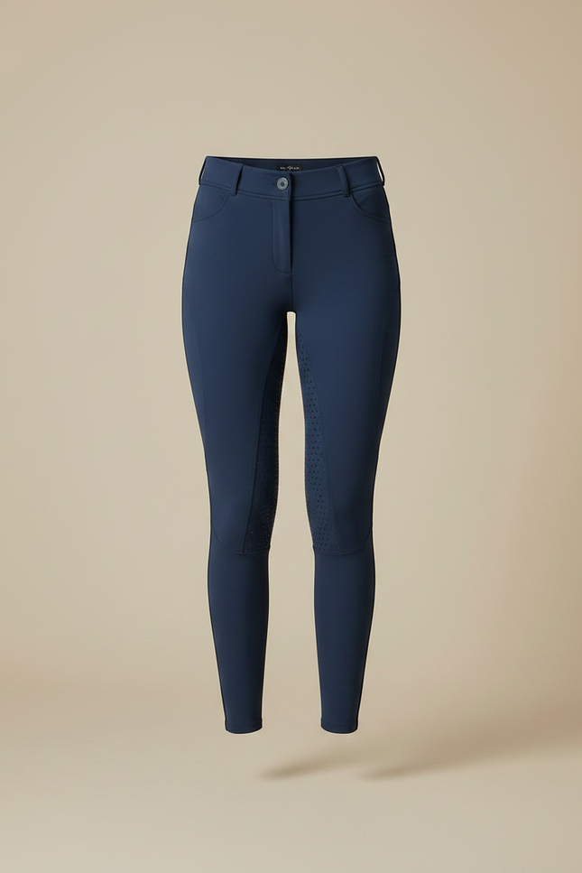 Pantalon Équitation Marine Femme Silicone Ajusté Élégant - Polyester - vue 3