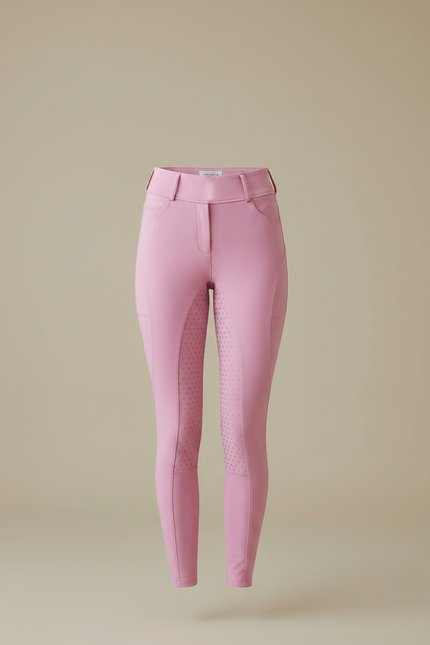 Pantalon Équitation Rose Femme Taille Haute Silicone Slim - Polyester - vue 3