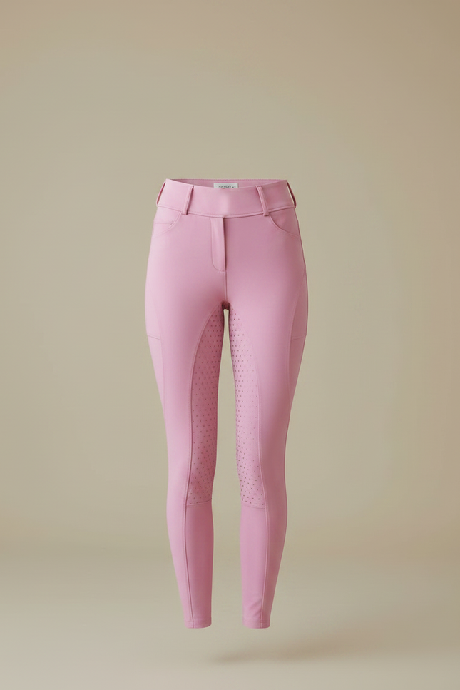 Pantalon Équitation Rose Femme Taille Haute Silicone Slim - Polyester - vue 3