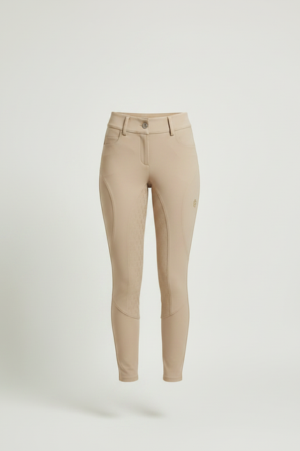 Pantalon Équitation Beige Femme Adulte Silicone Ajusté - Polyester - vue 3