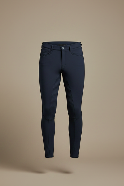 Pantalon Équitation Marine Homme Adhérent Respirant Ajusté - Polyester - vue 3
