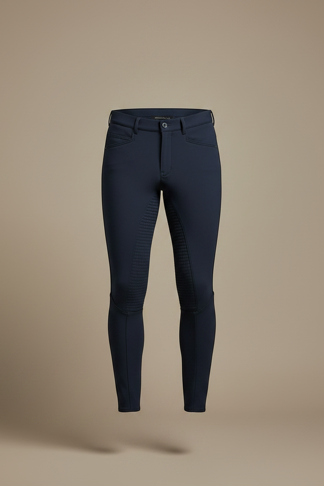 Pantalon Équitation Marine Homme Adhérent Respirant Ajusté - Polyester - vue 3