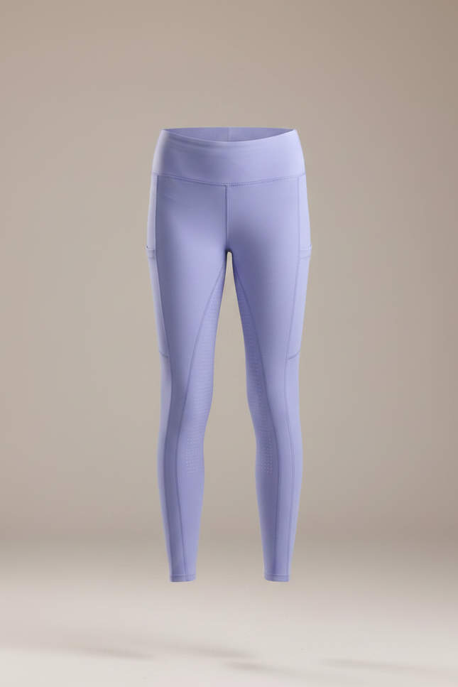 Pantalon Équitation Lilas Enfant Silicone Confortable - Violet Polyester - vue 3