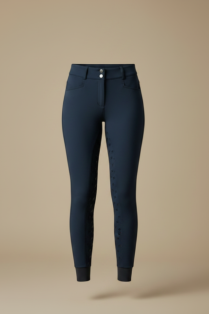 Pantalon Équitation Marine Silicone Élégant Taille Boutons - Polyester - vue 3