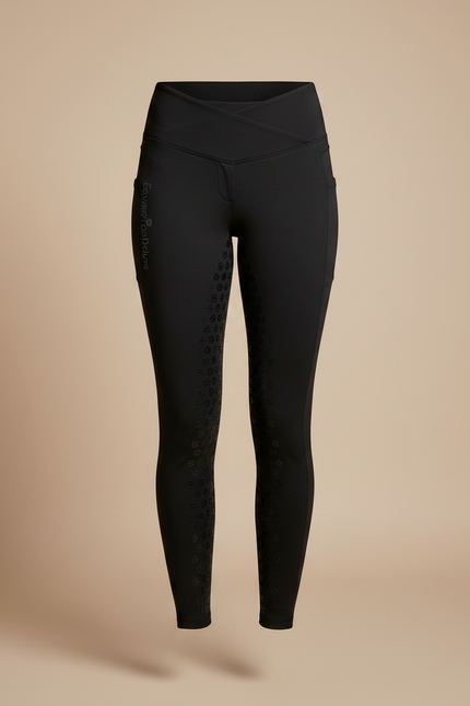 Pantalon Équitation Noir Femme Silicone Confortable Moderne - Polyester - vue 3