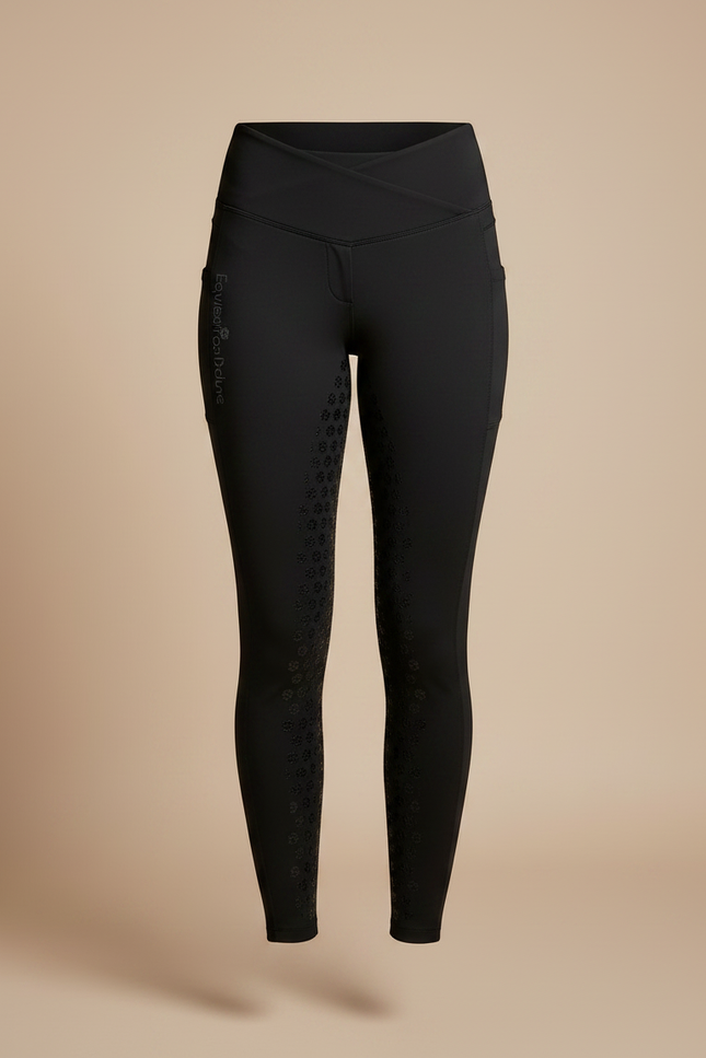 Pantalon Équitation Noir Femme Silicone Confortable Moderne - Polyester - vue 3