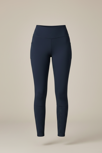 Pantalon Équitation Marine Femme Adulte Silicone Grip - Polyester - vue 3