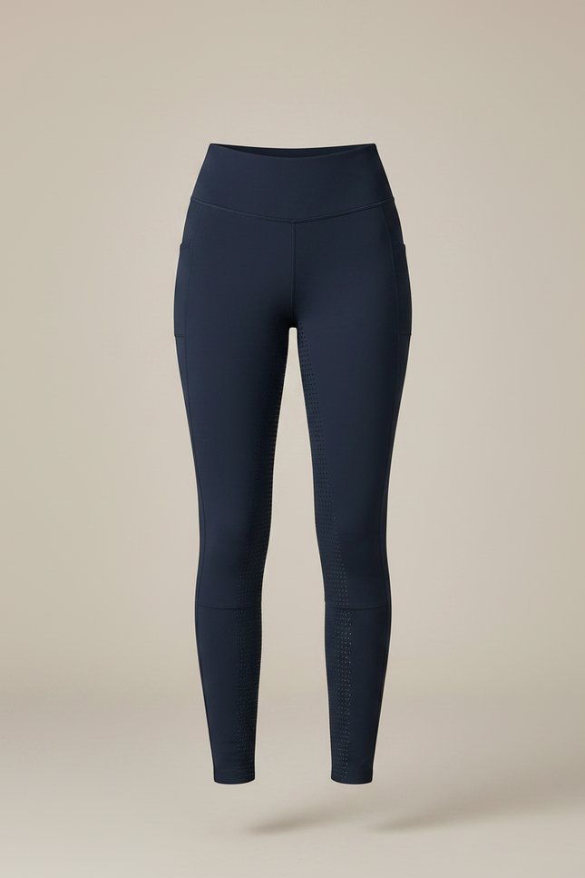 Pantalon Équitation Marine Femme Adulte Silicone Grip - Polyester - vue 3