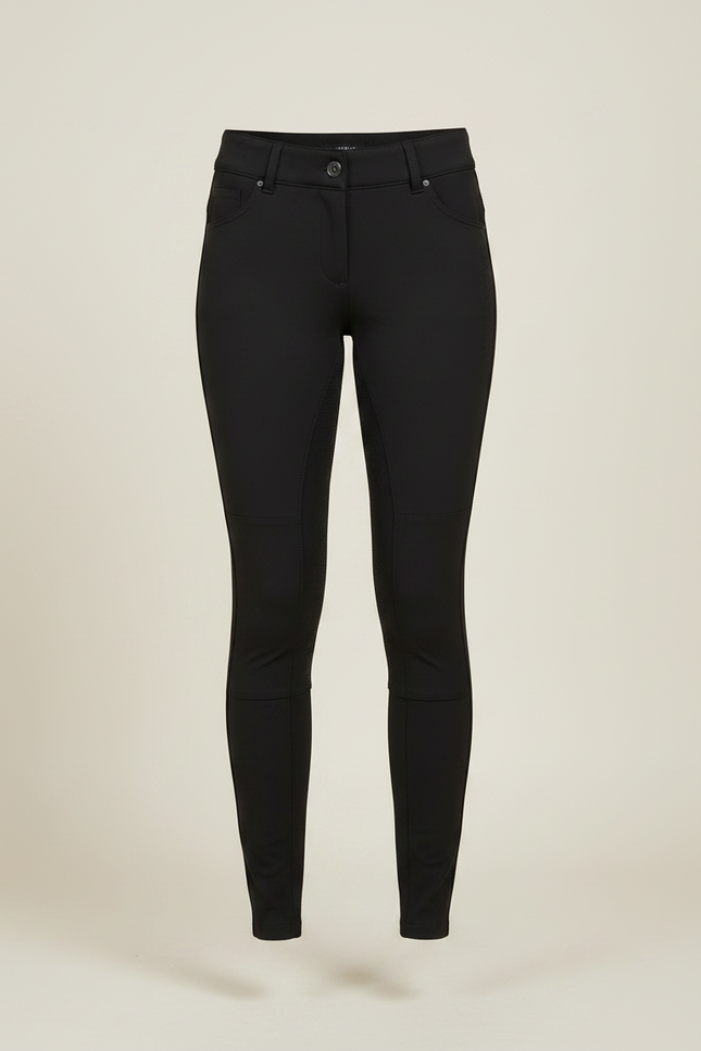 Pantalon Équitation Noir Femme Slim Adhérent Confortable - Polyester - vue 3