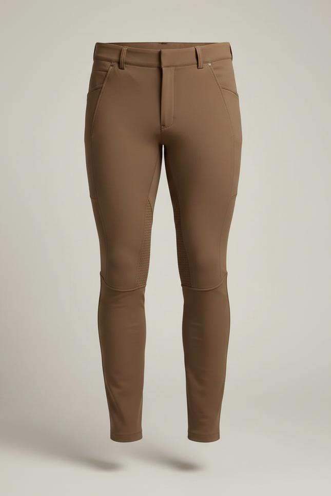 Pantalon Equitation Marron - Polyester - vue 3