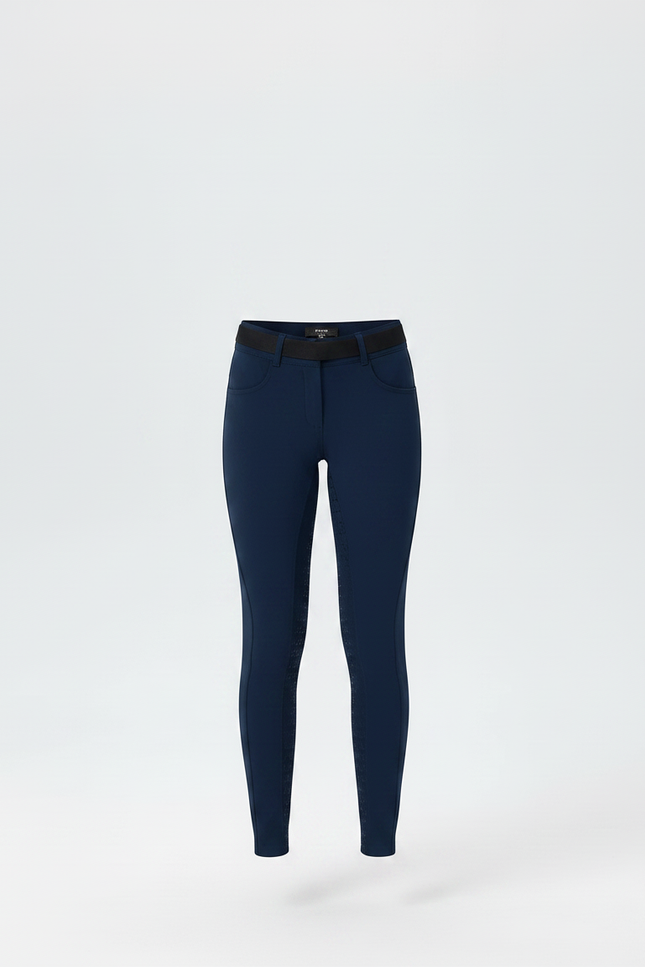 Pantalon Équitation Marine Enfant Ajusté Silicone - Polyester - vue 3