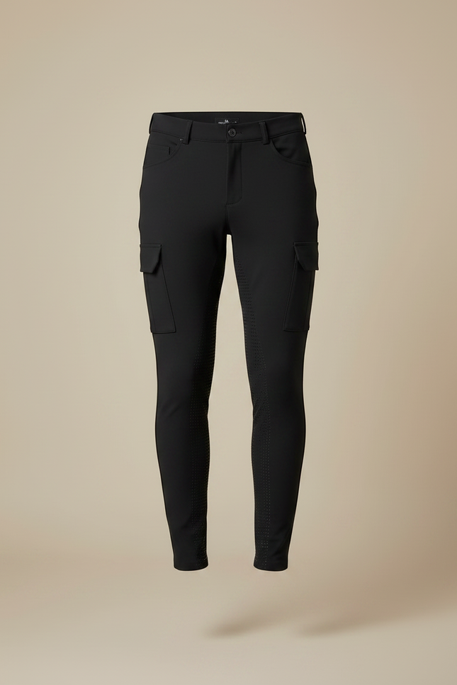 Pantalon Jodhpur Equitation - Noir Polyester - vue 3